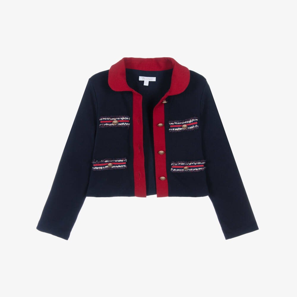 Patachou-طقم تنورة أزرق وأحمر للبنات | Childrensalon Outlet