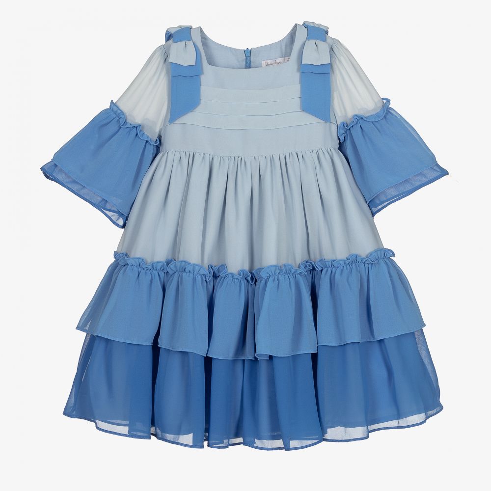 Patachou-Голубое шифоновое платье для девочек | Childrensalon Outlet