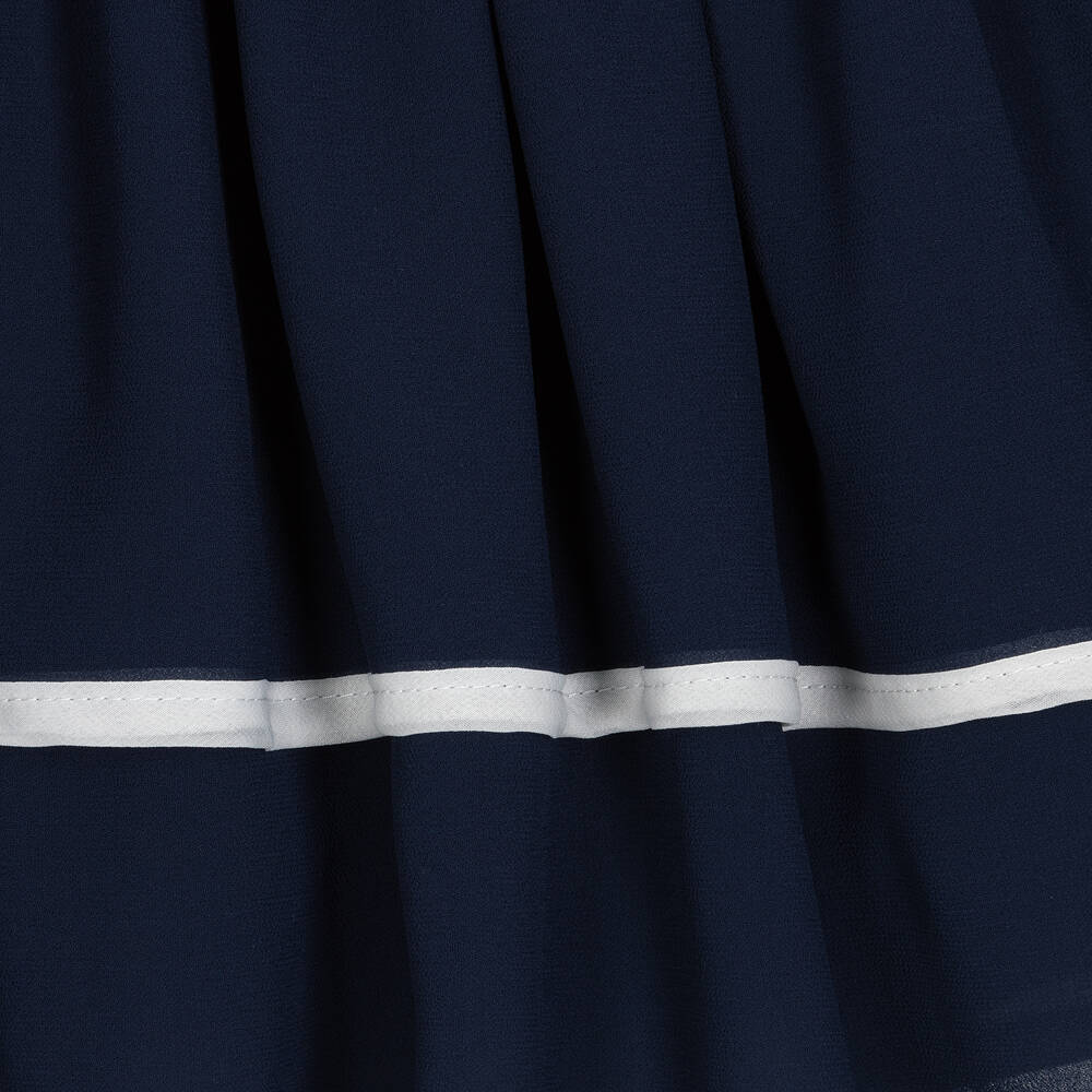 Patachou-Girls Blue Chiffon Dress | Childrensalon Outlet