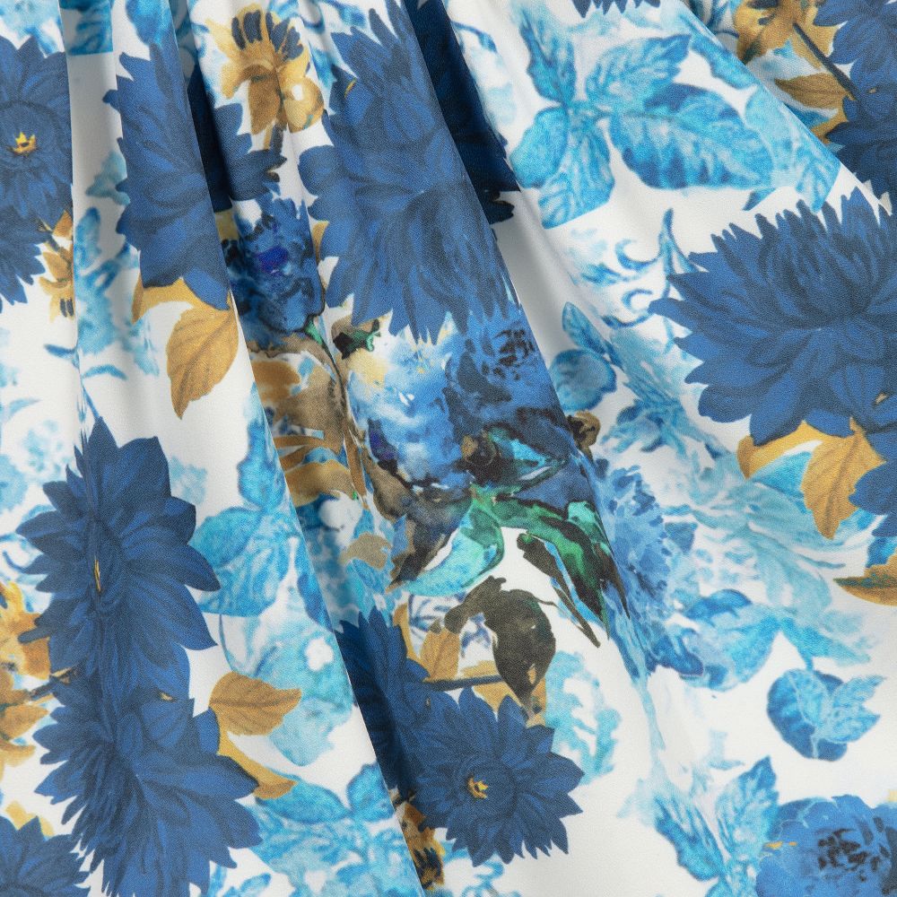 Patachou-Girls Blue Floral Dress | Childrensalon Outlet