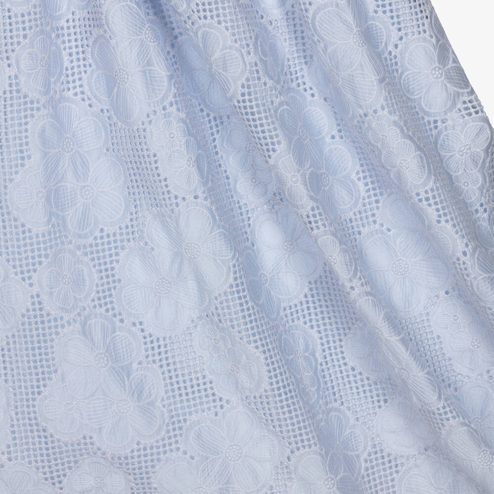 Patachou-Girls Blue Floral Lace Maxi Dress | Childrensalon Outlet