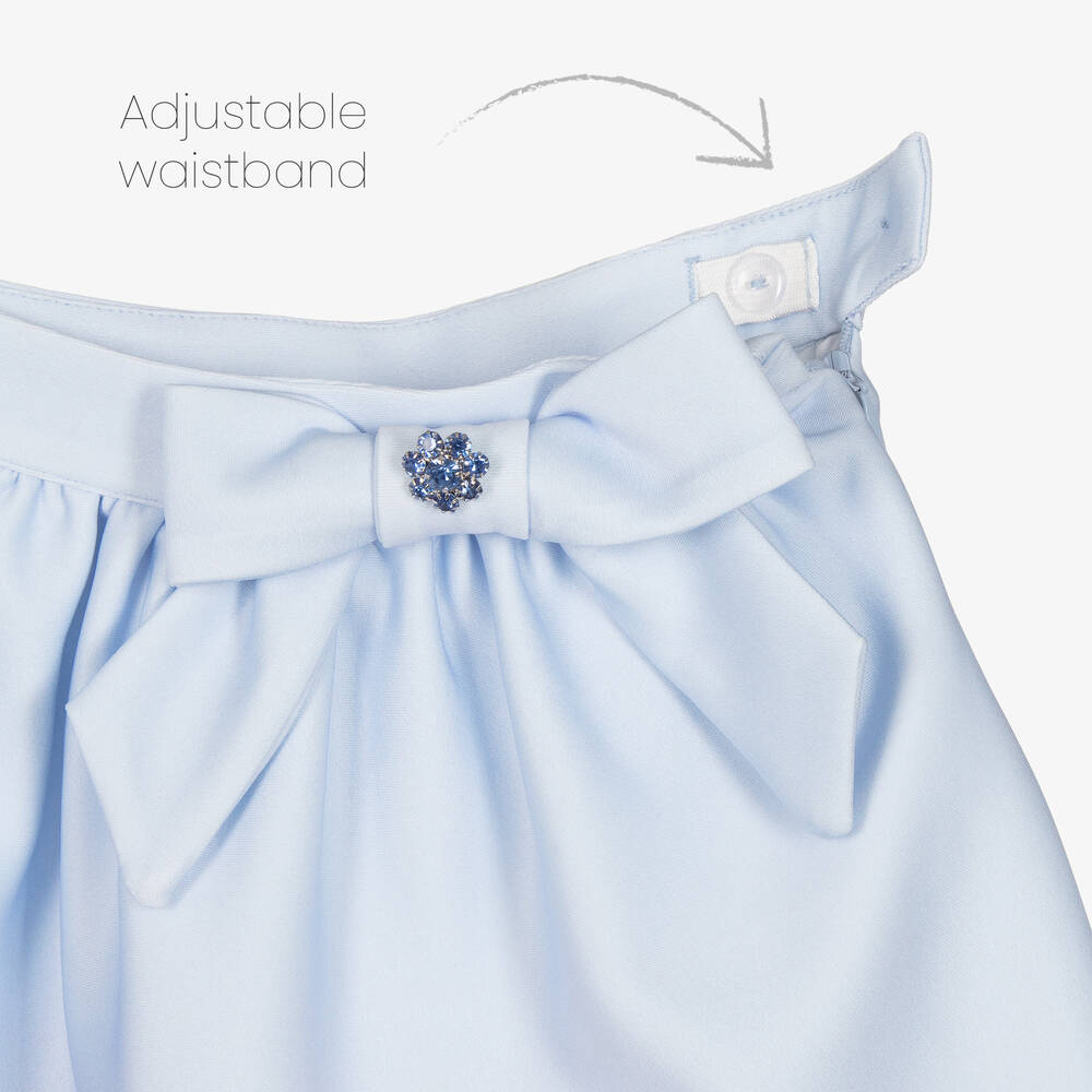 Patachou-Girls Blue Floral Skirt Set | Childrensalon Outlet