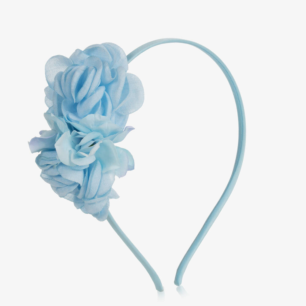 Patachou - Serre-tête bleu à fleurs fille | Childrensalon