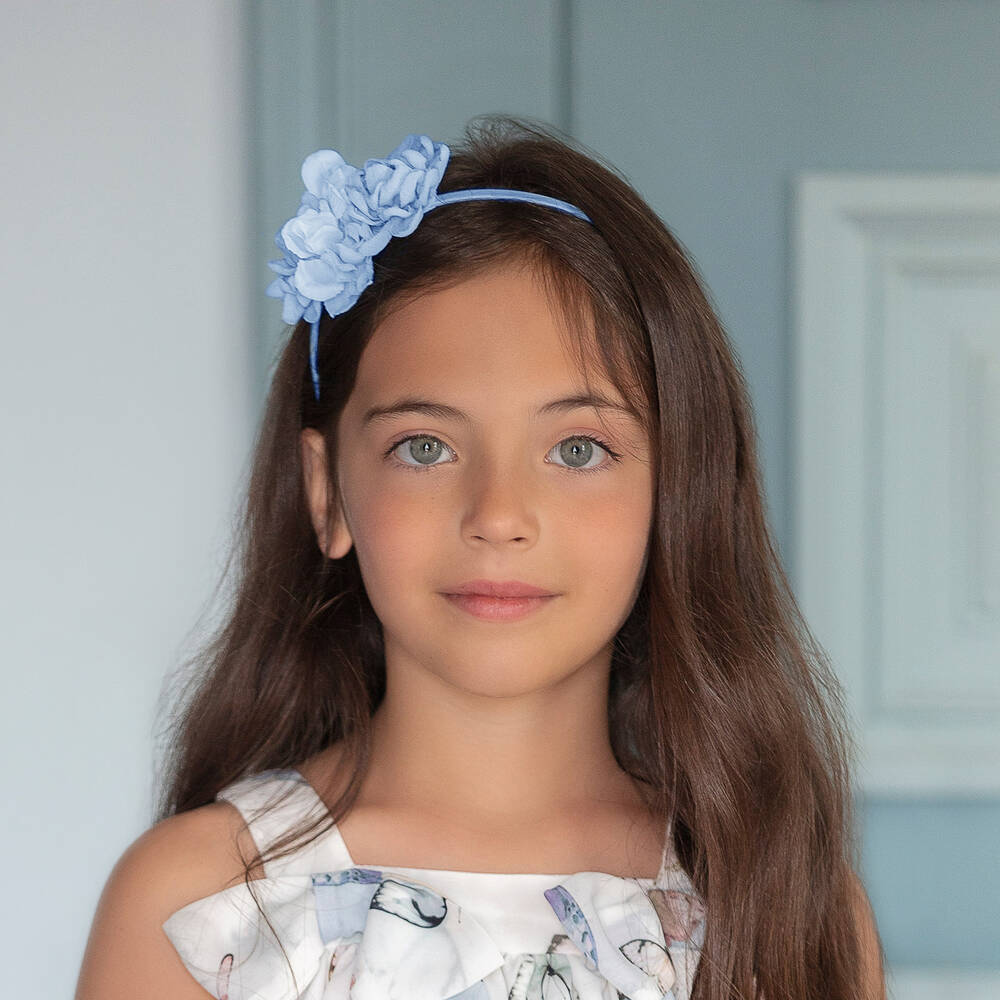 Patachou-Голубой ободок с цветком | Childrensalon Outlet