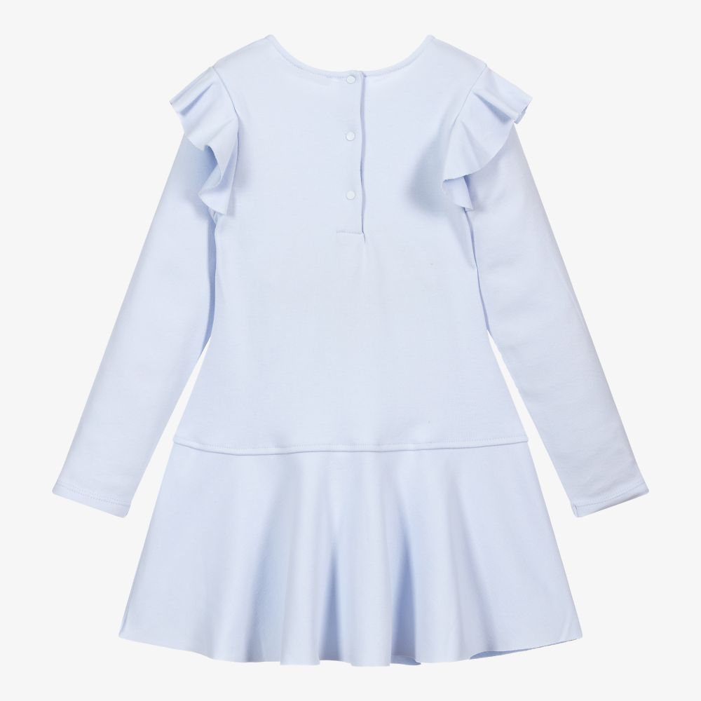 باتاشو-فستان قطن لون أزرق باهت | Childrensalon Outlet