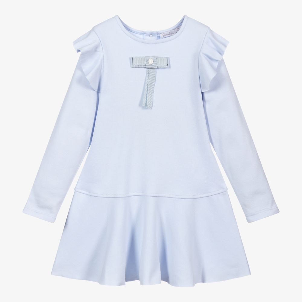 Patachou - Blaues Jerseykleid für Mädchen | Childrensalon