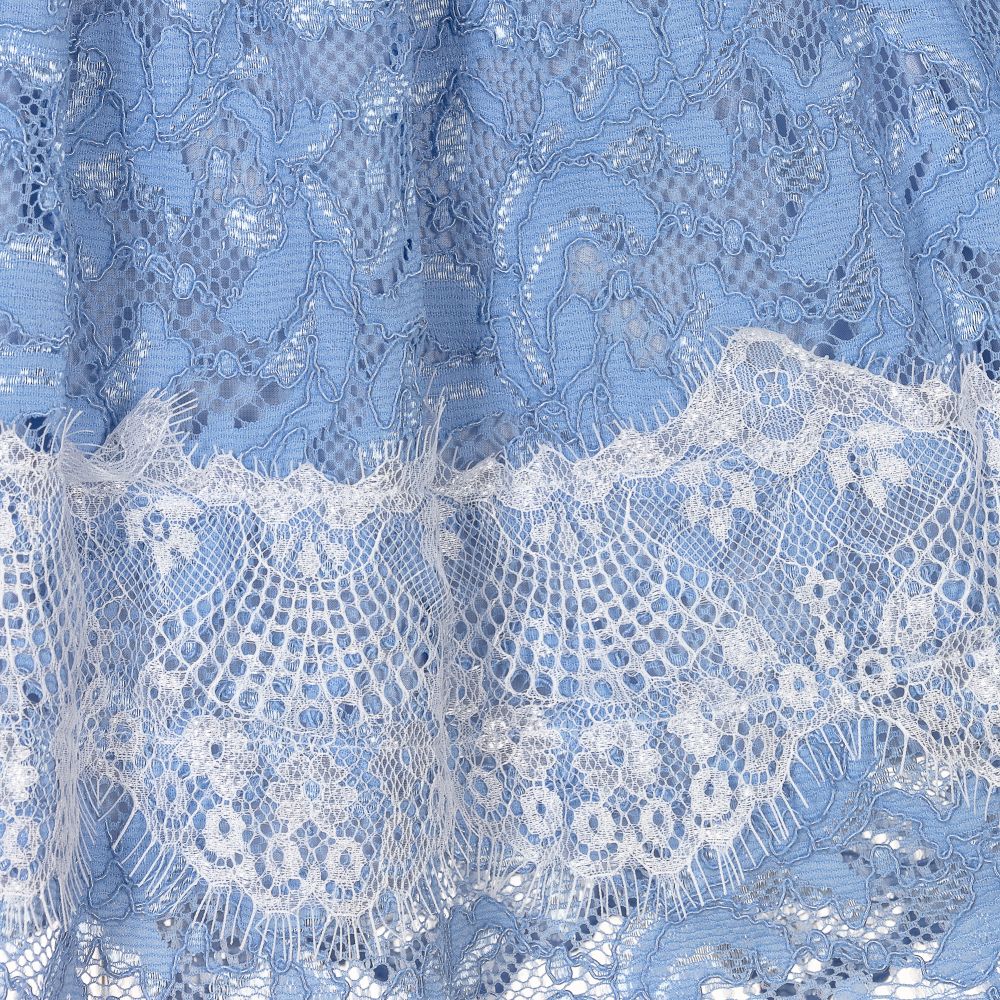 Patachou-Girls Blue Lace Dress | Childrensalon Outlet