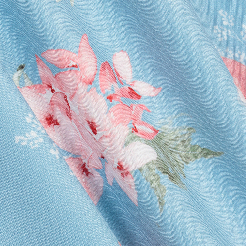 Patachou-فستان جيرسي لون أزرق وزهري | Childrensalon Outlet