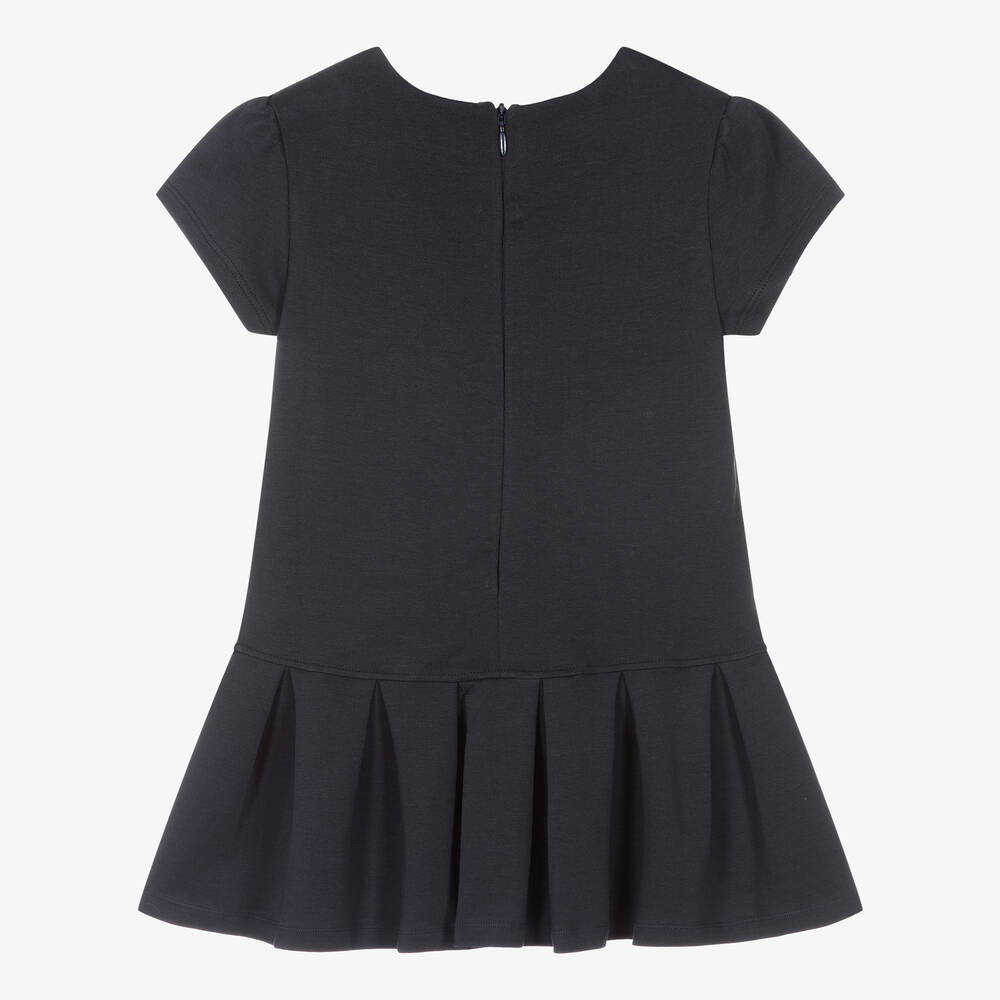 Patachou-Синее плиссированное платье из хлопкового джерси | Childrensalon Outlet