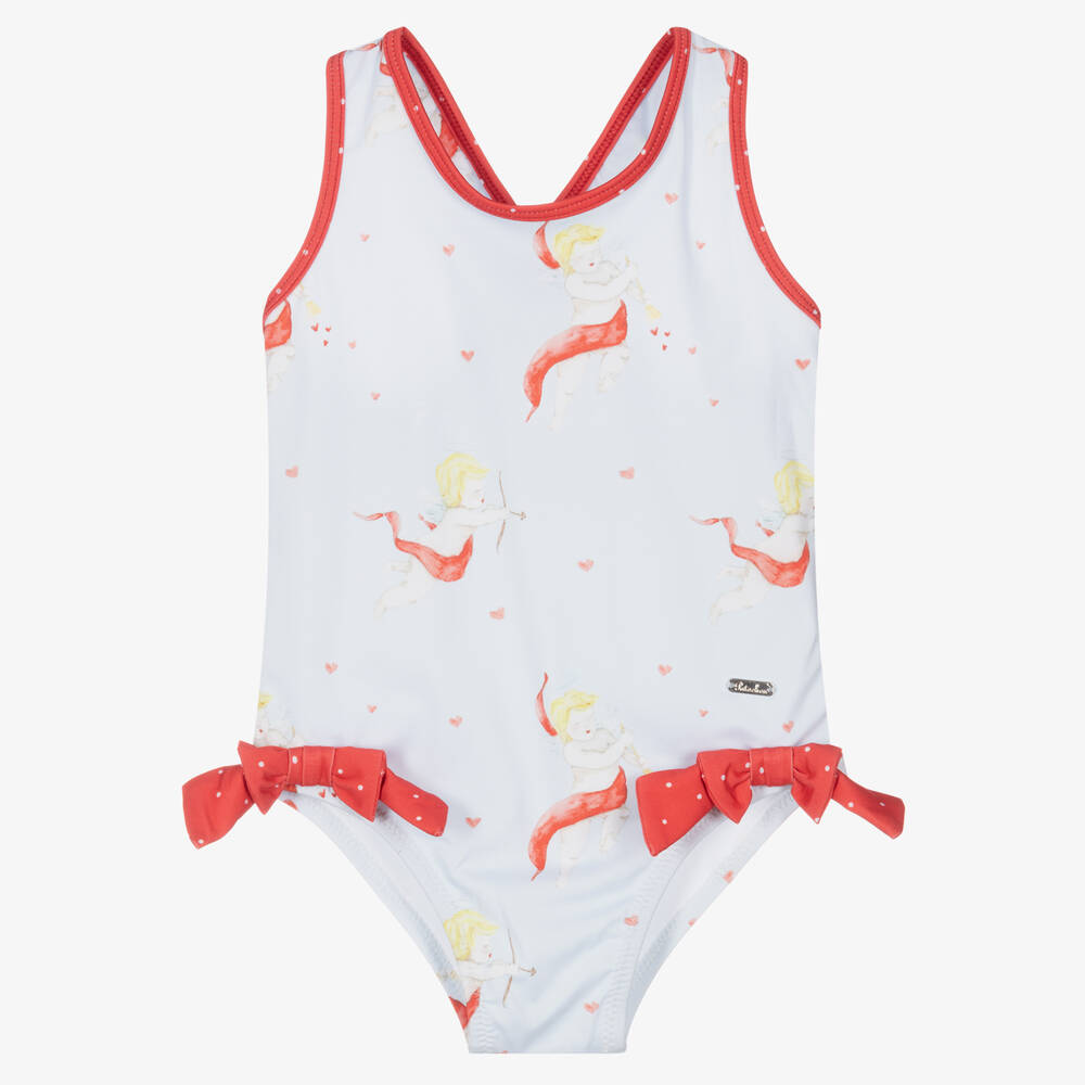 Patachou - Girls Blue & Red Swimsuit | Childrensalon