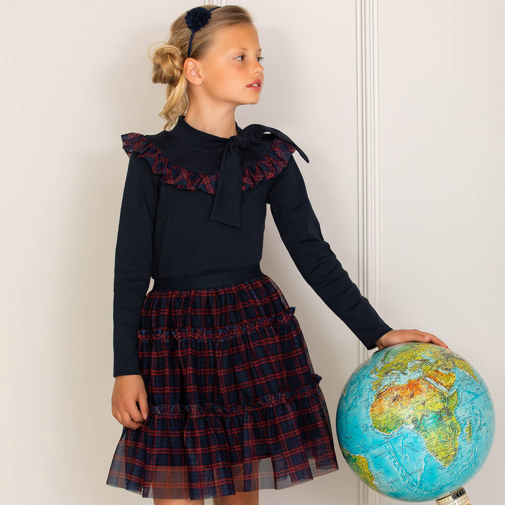 Red tulle skirt navy shop