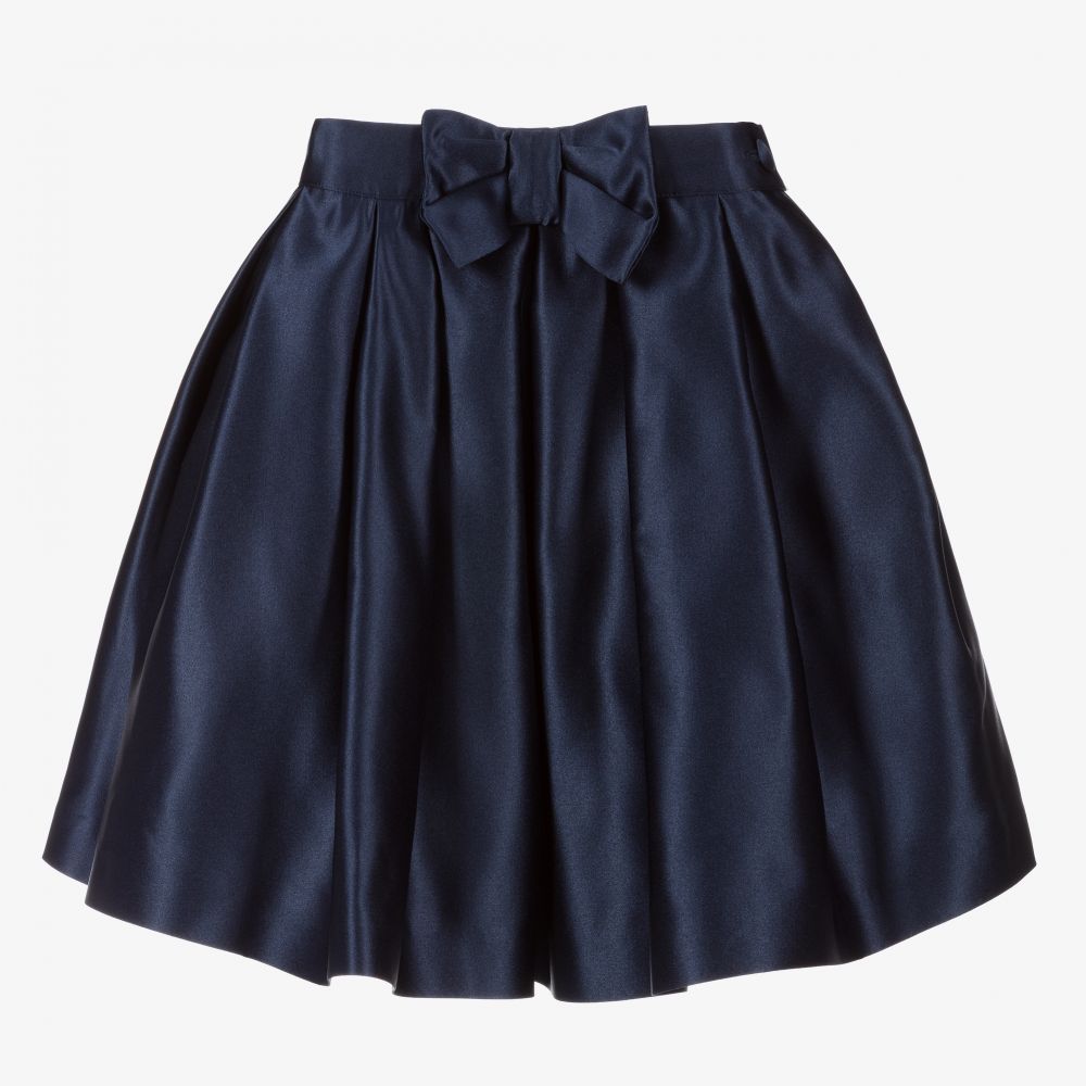 Patachou - Girls Blue Satin Skirt | Childrensalon