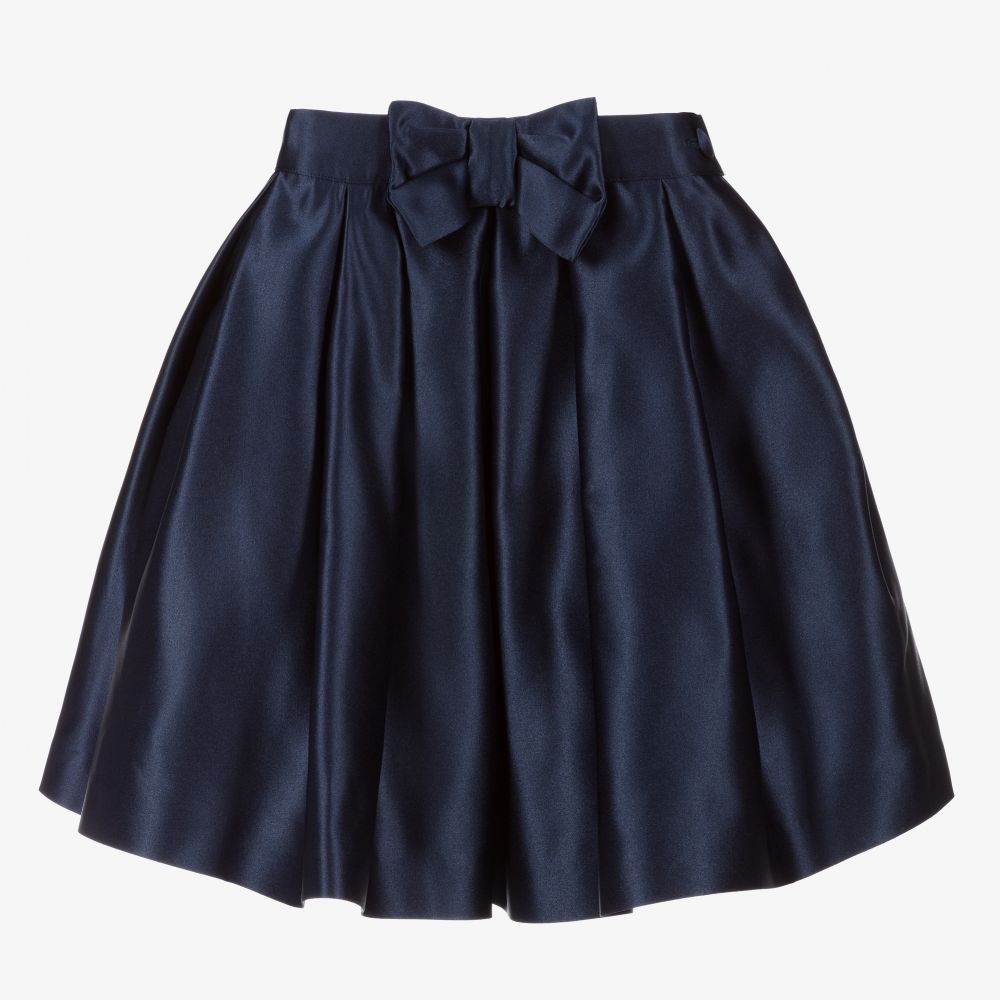 Patachou-Girls Blue Satin Skirt | Childrensalon Outlet