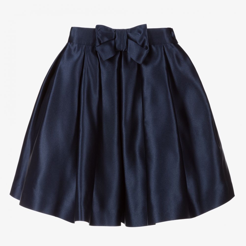 Patachou - Jupe bleue en satin Fille | Childrensalon