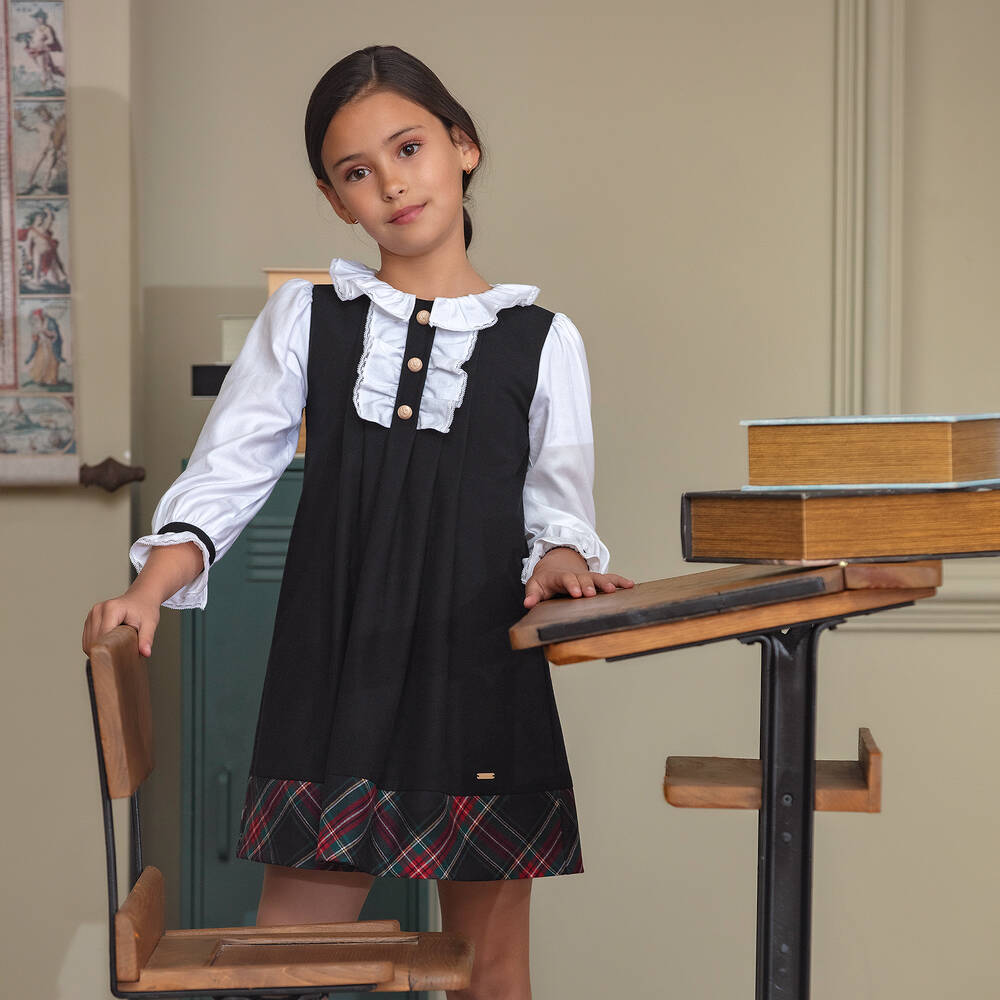 Patachou-Girls Blue & White Dress | Childrensalon Outlet