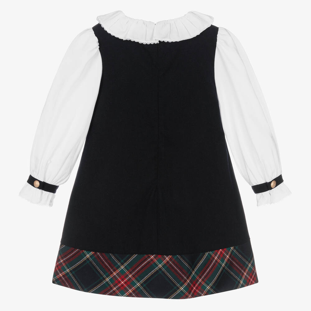 Patachou-Girls Blue & White Dress | Childrensalon Outlet