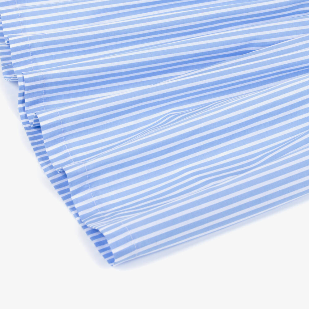 Patachou-Girls Blue & White Stripe Cotton Smocked Dress | Childrensalon Outlet