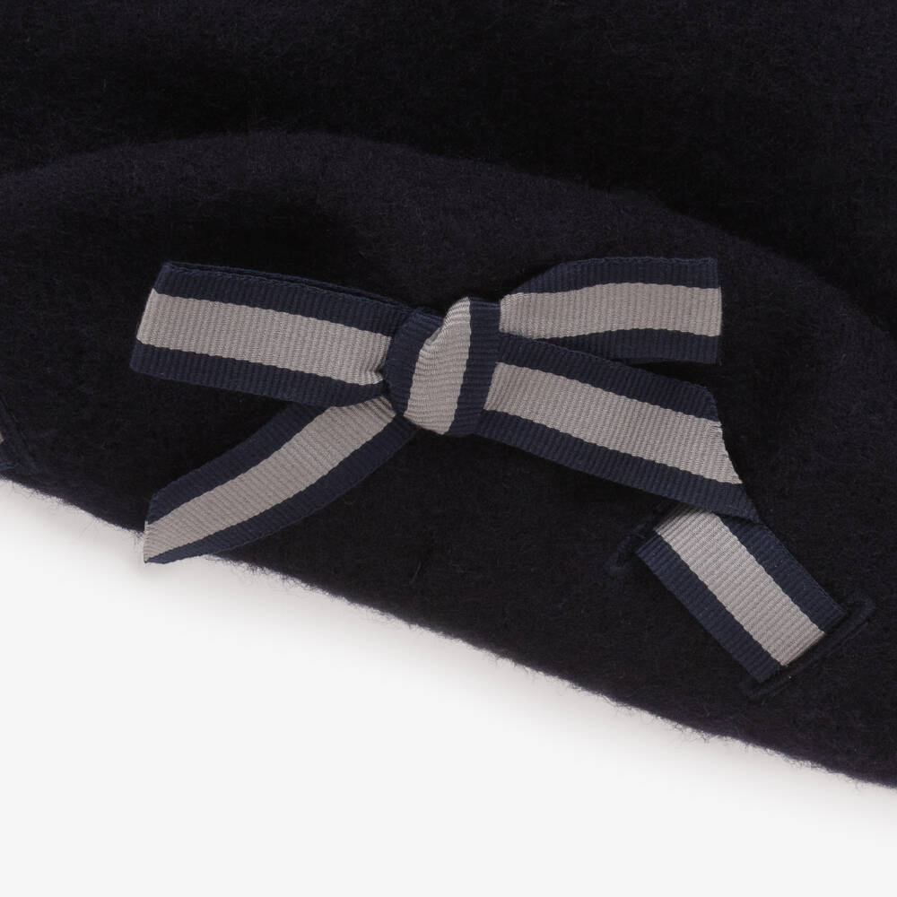 Patachou-Girls Blue Woollen Beret | Childrensalon Outlet