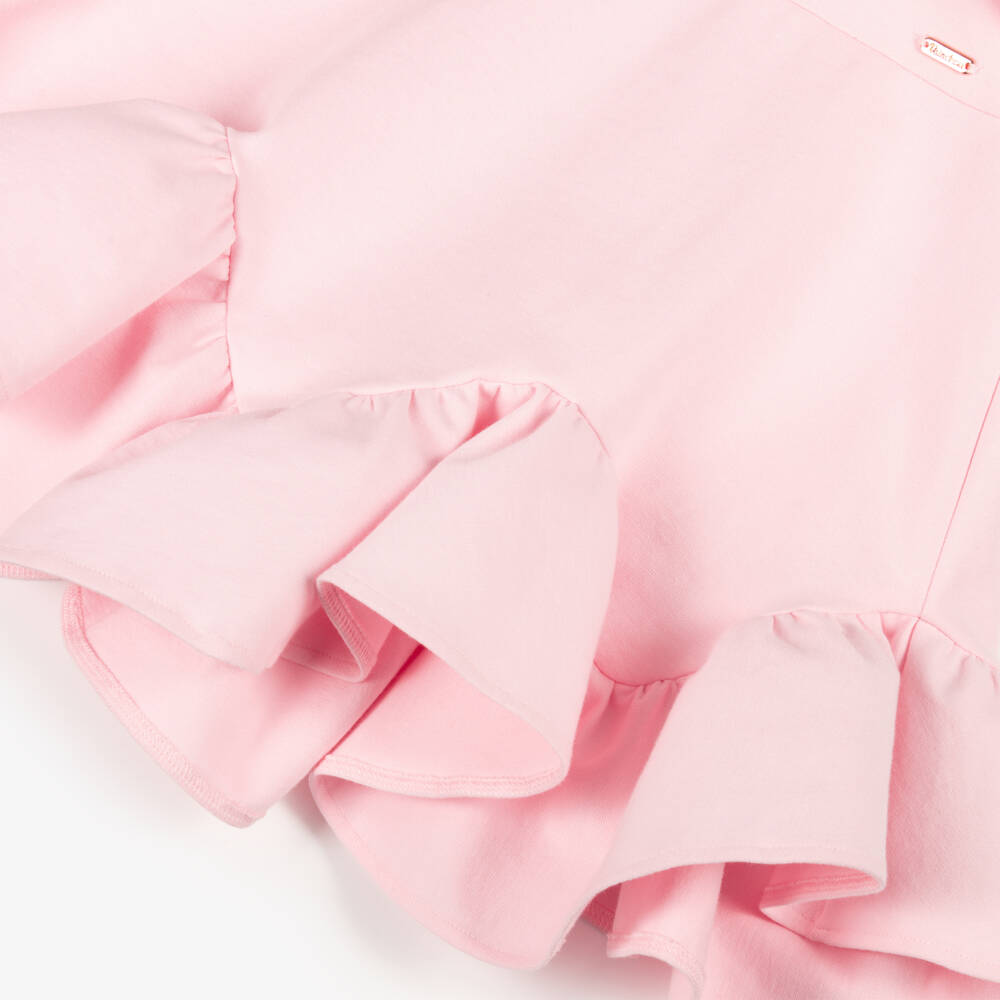 Patachou-Girls Blush Asymmetric Ruffle Dress | Childrensalon Outlet