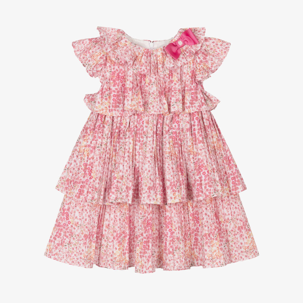 Patachou-Платье с плиссировкой Blush Blooms для девочек | Childrensalon Outlet