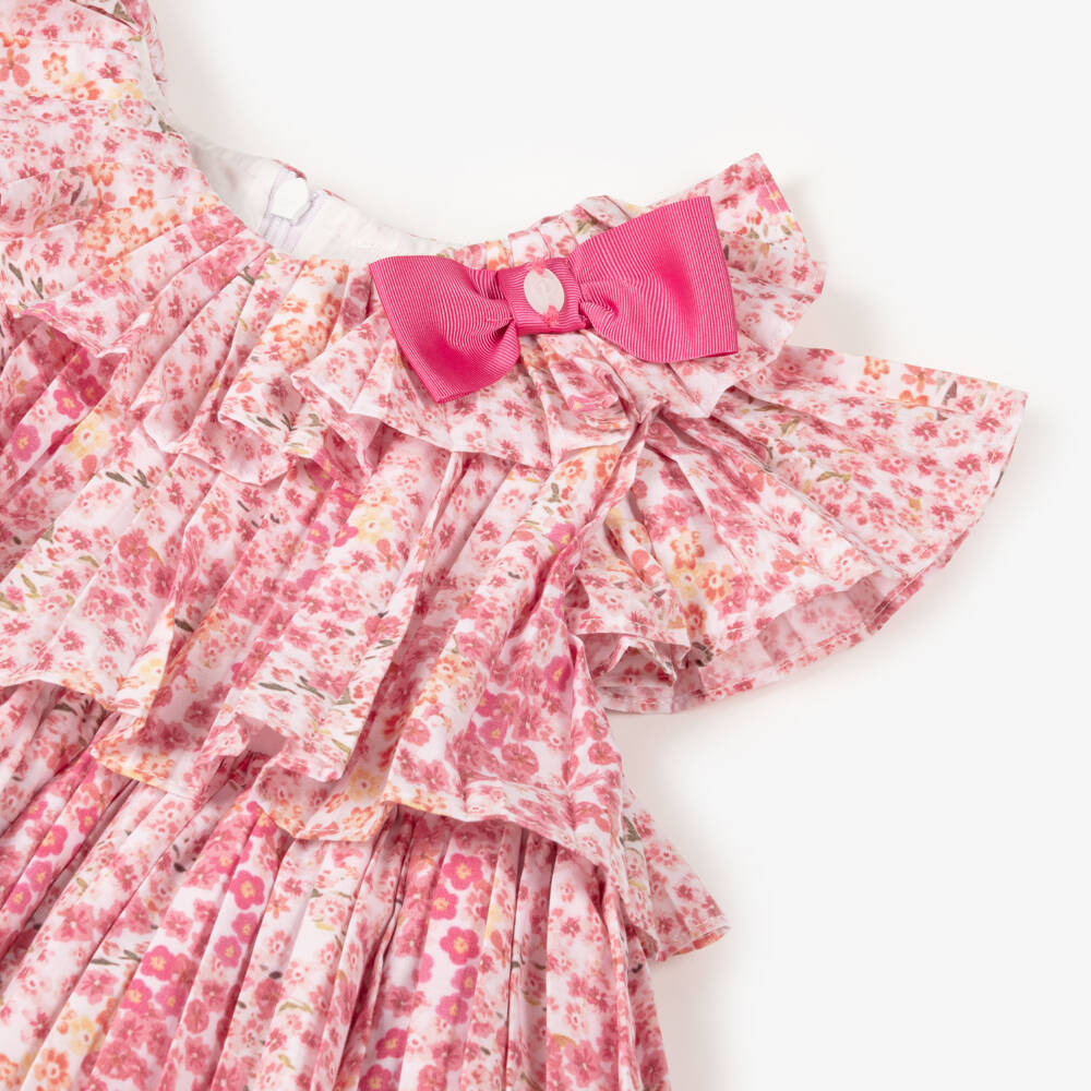 Patachou-Платье с плиссировкой Blush Blooms для девочек | Childrensalon Outlet