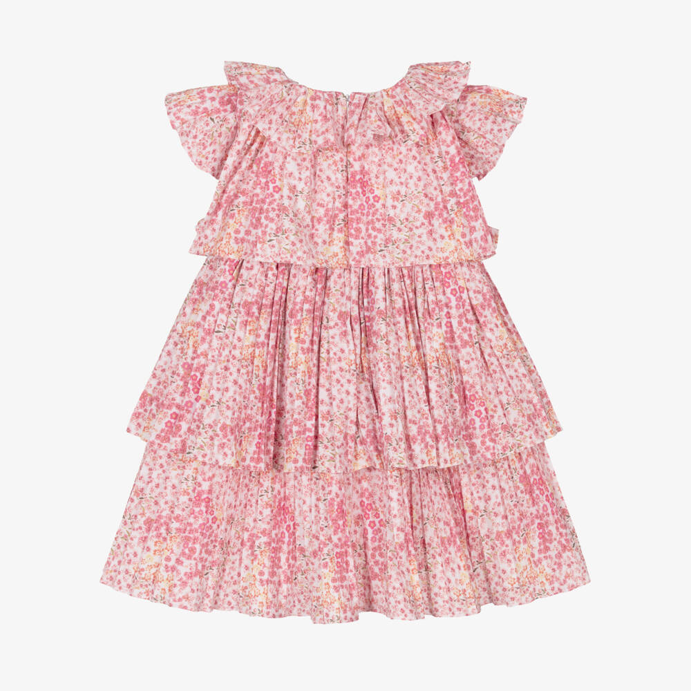 Patachou-Платье с плиссировкой Blush Blooms для девочек | Childrensalon Outlet
