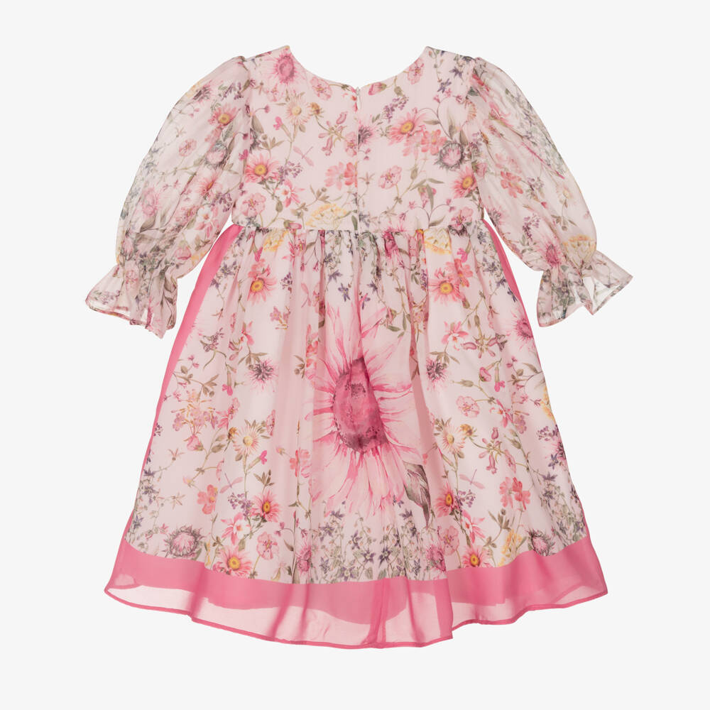 Patachou-Girls Blush Blossom Chiffon Gown | Childrensalon Outlet