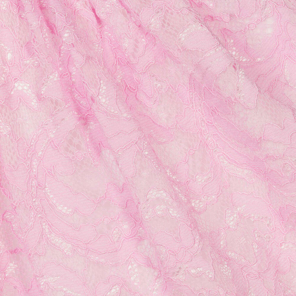 Patachou-فستان شيفون دانتيل وردي للبنات | Childrensalon Outlet