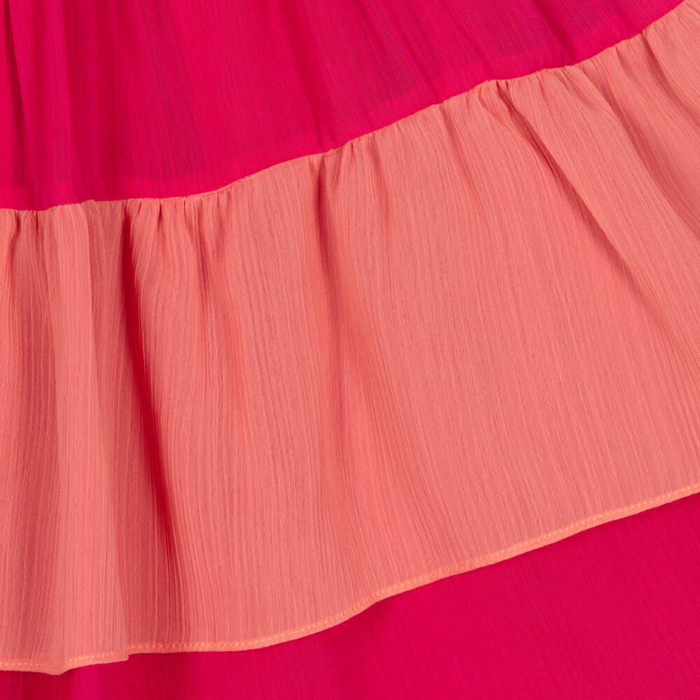 Patachou-Платье из многослойного шифона для девочек в нежно-розовом цвете | Childrensalon Outlet