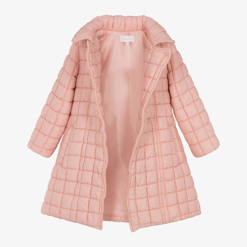 Patachou-Girls Blush Quilted Overcoat | Childrensalon Outlet