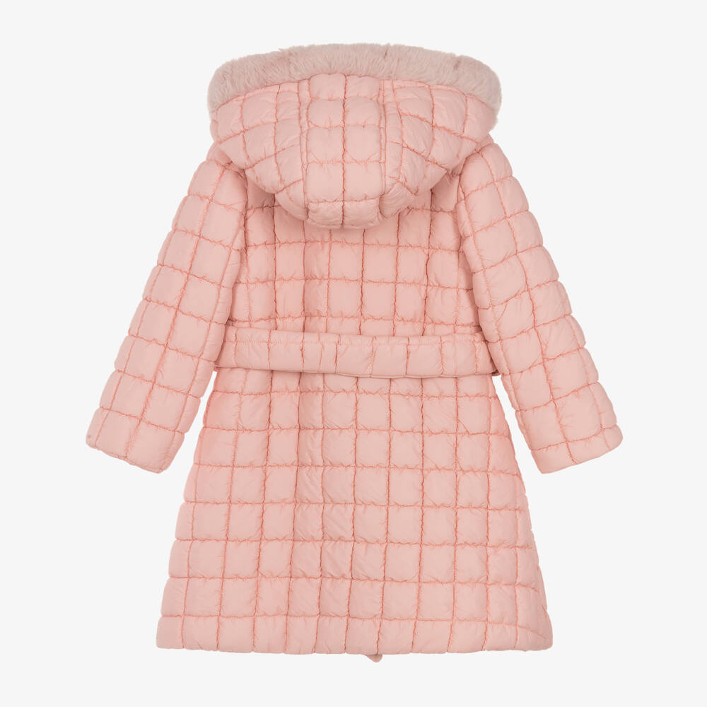 Patachou-Girls Blush Quilted Overcoat | Childrensalon Outlet