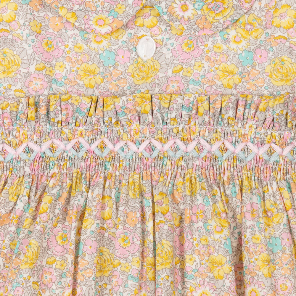 Patachou-Girls Blush & Sunshine Floral Dress | Childrensalon Outlet