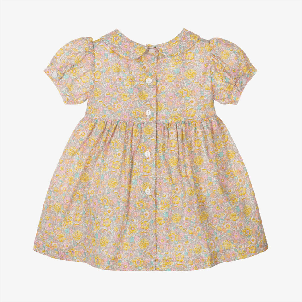 Patachou-Girls Blush & Sunshine Floral Dress | Childrensalon Outlet