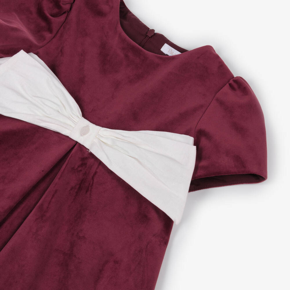 Patachou-فستان مخملي أنيق بلون خمري للبنات | Childrensalon Outlet