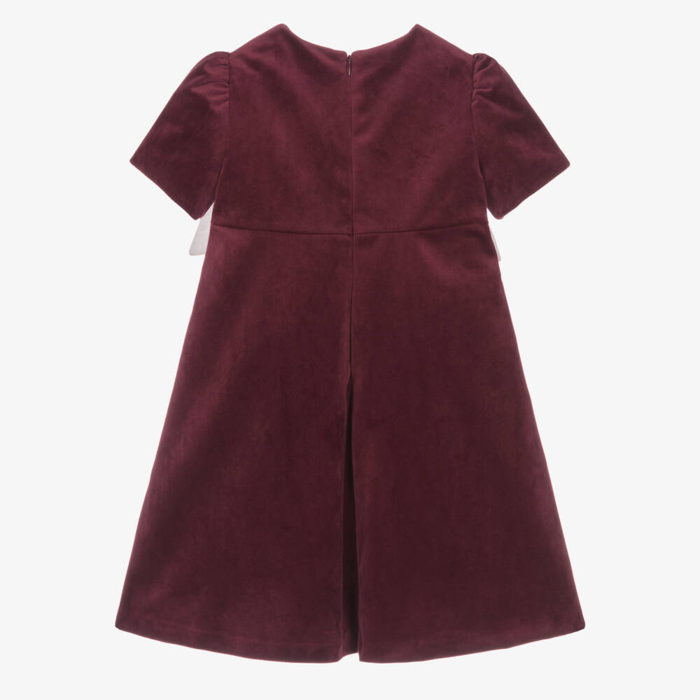 Patachou-فستان مخملي أنيق بلون خمري للبنات | Childrensalon Outlet