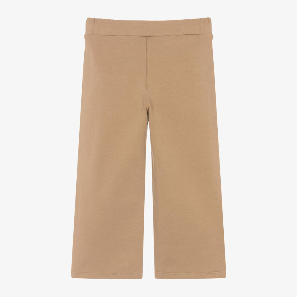 Patachou-Girls Camel Wide Leg Joggers | Childrensalon Outlet