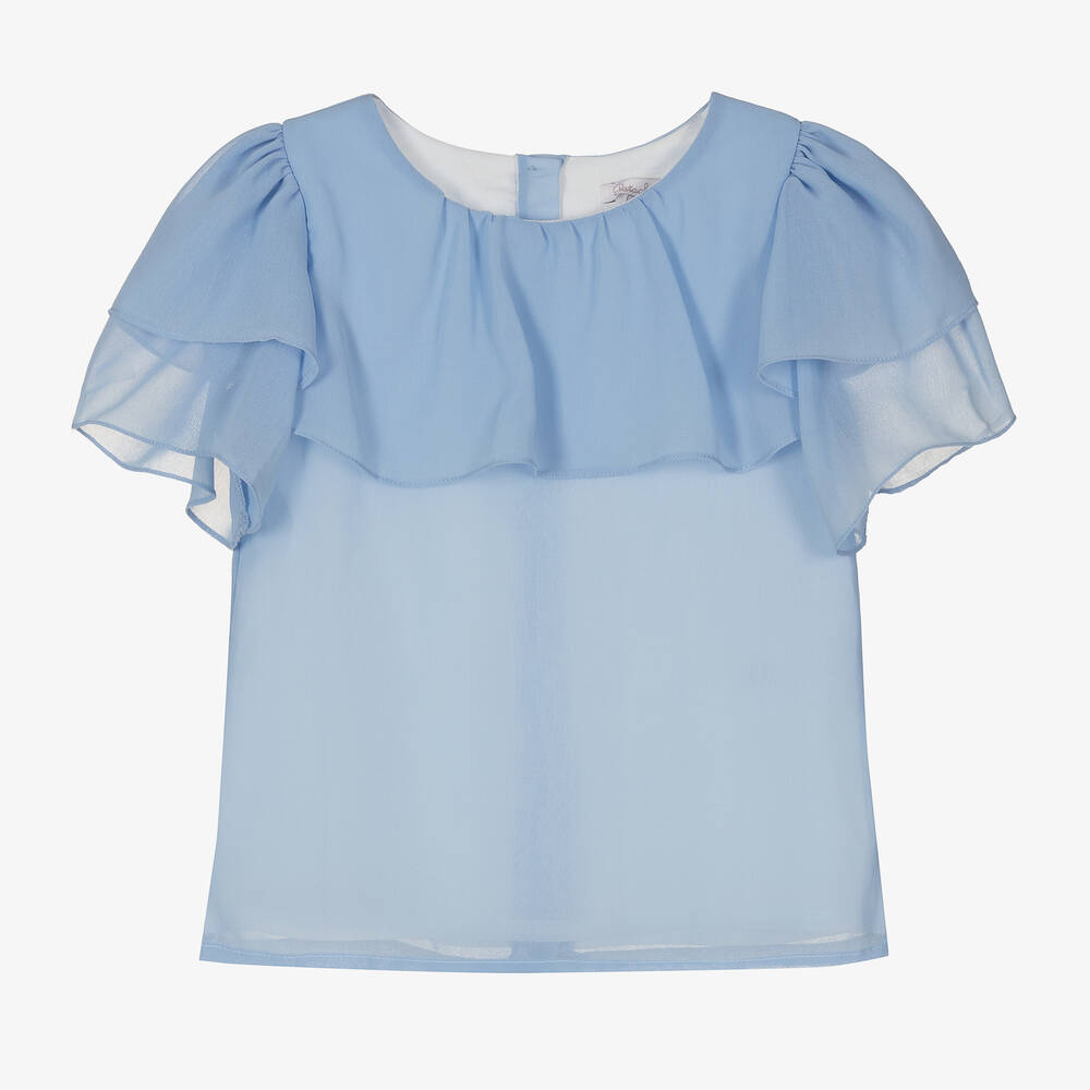 Patachou - Голубая шифоновая блузка | Childrensalon