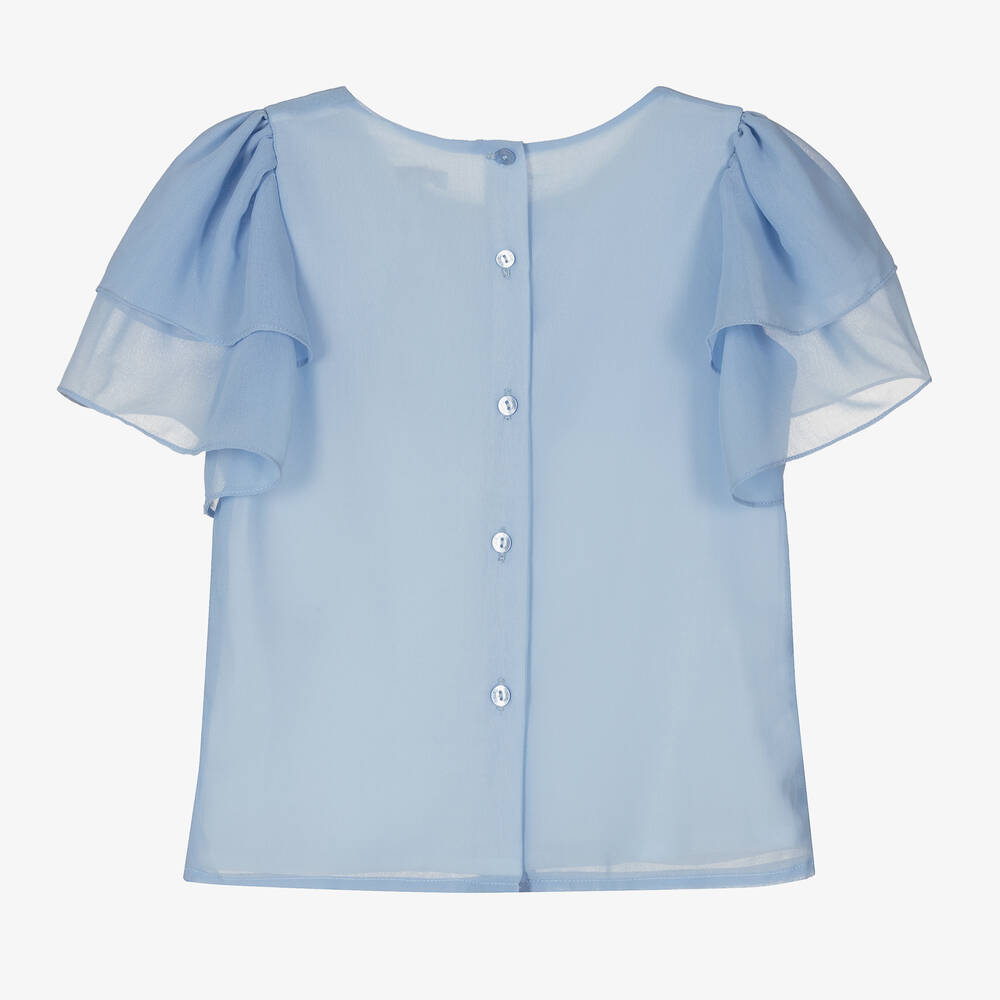 Patachou-Голубая шифоновая блузка | Childrensalon Outlet