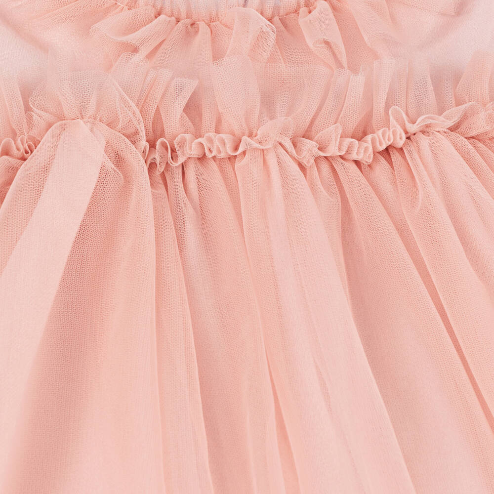 Patachou-Girls Cotton and Tulle Pink Dress | Childrensalon Outlet