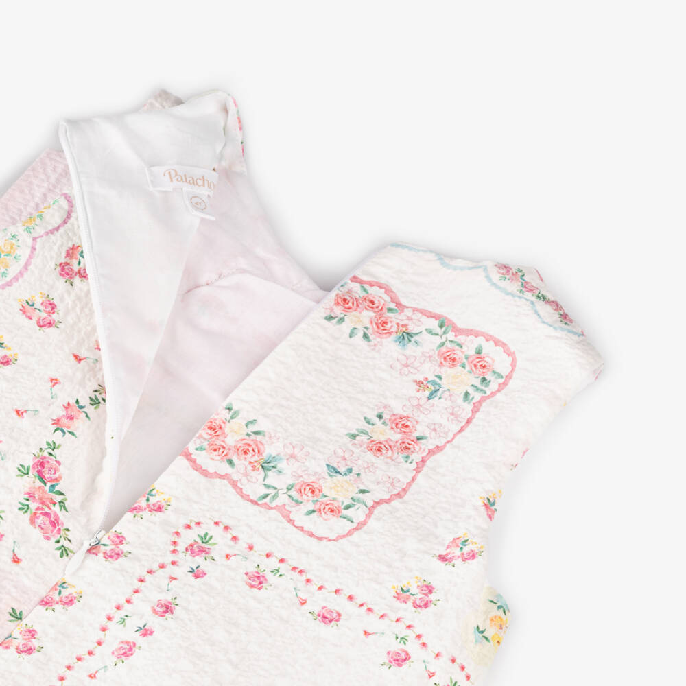 Patachou-Платье из хлопка для девочек белое | Childrensalon Outlet