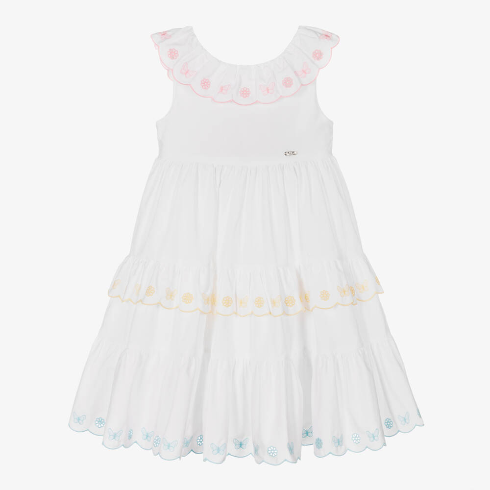 Patachou-فستان قطن للبنات بتطريز أنيق | Childrensalon Outlet