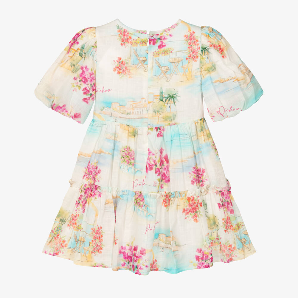 Patachou-فستان قطني بناتي بنقشة زهرية | Childrensalon Outlet