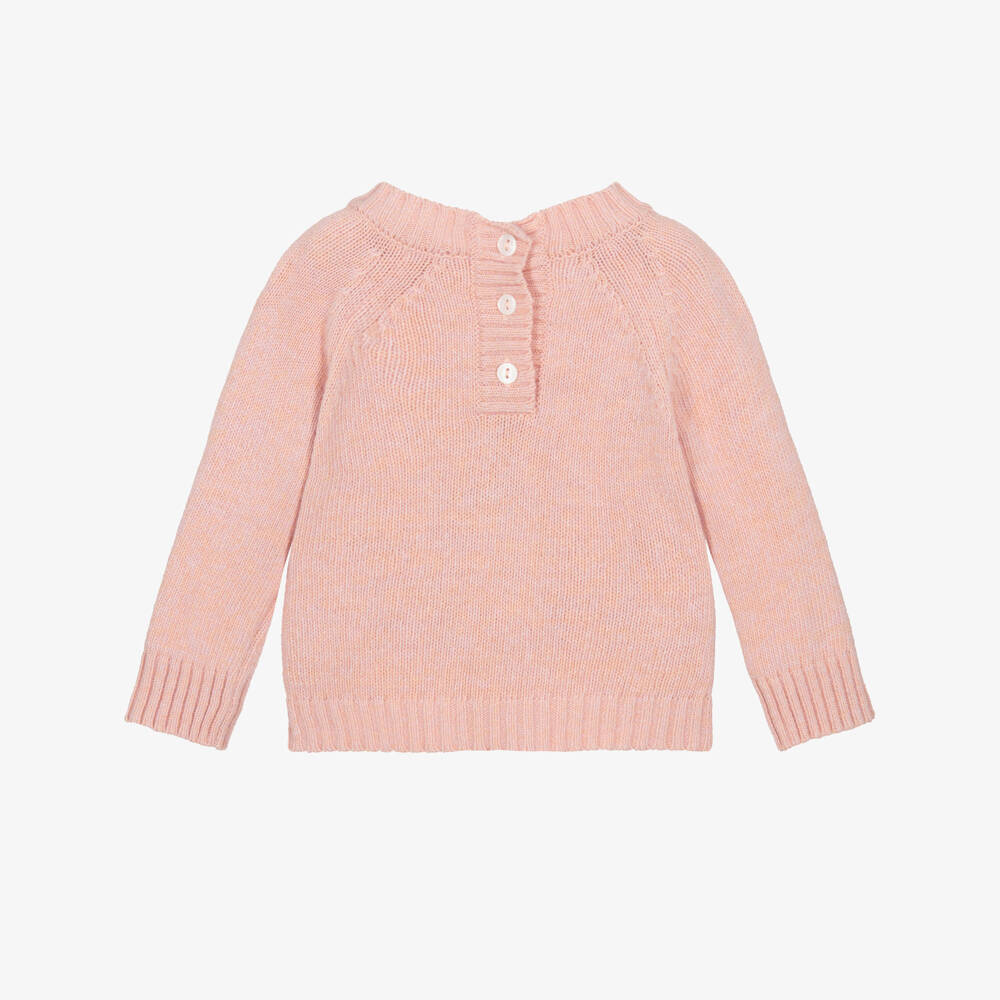 Patachou-Уютный розовый свитер с уткой для девочек | Childrensalon Outlet