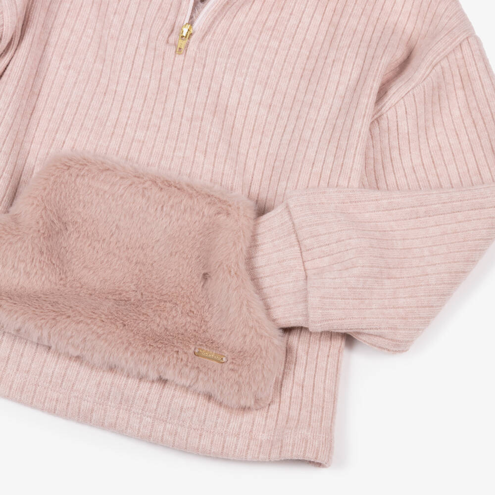 Patachou-Уютный розовый вязаный спортивный костюм для девочек | Childrensalon Outlet