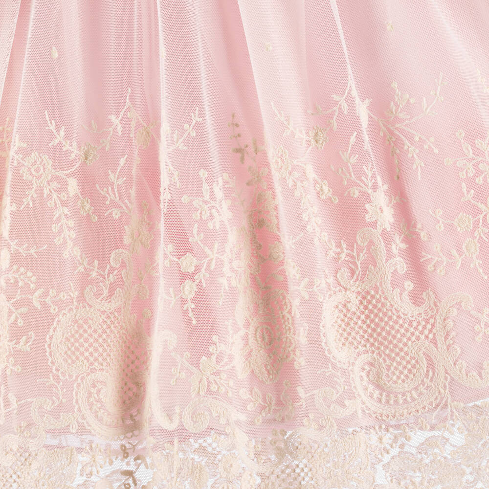 Patachou-فستان دانتيل وردي ناعم للبنات | Childrensalon Outlet