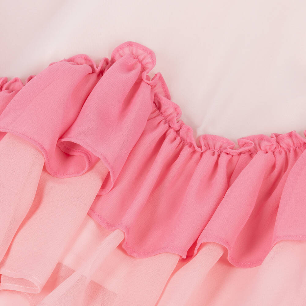 Patachou-Girls Delicate Pink Ruffled Frock | Childrensalon Outlet