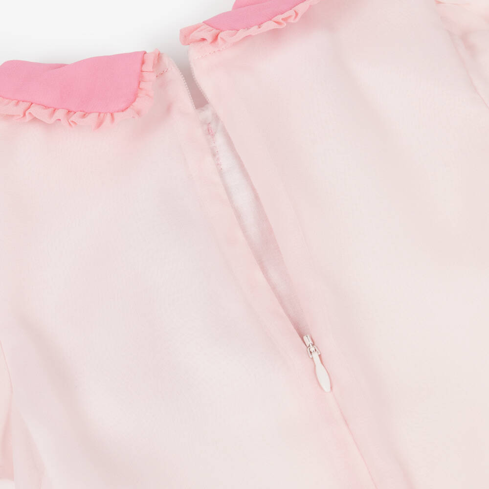 Patachou-Girls Delicate Pink Ruffled Frock | Childrensalon Outlet