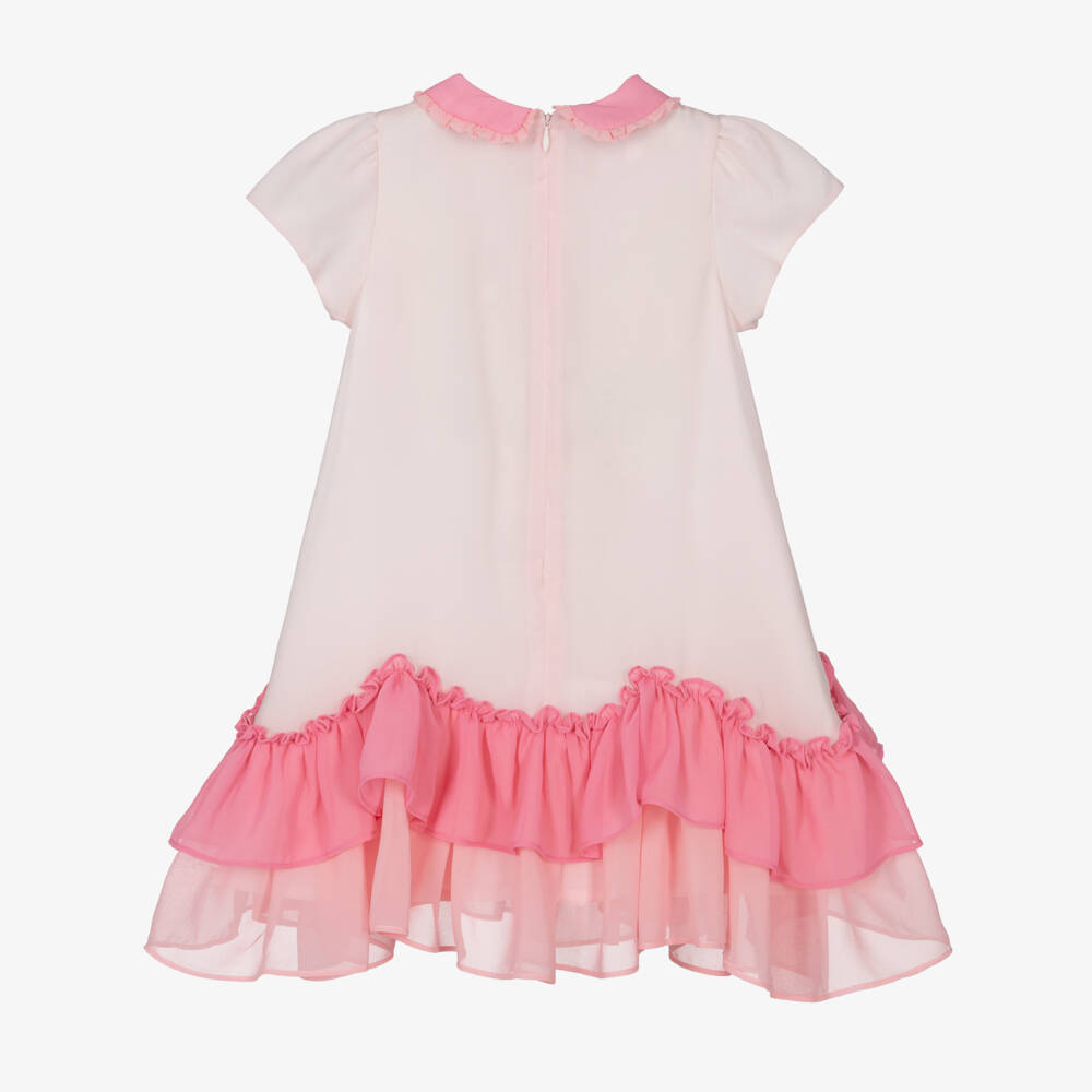 Patachou-Girls Delicate Pink Ruffled Frock | Childrensalon Outlet