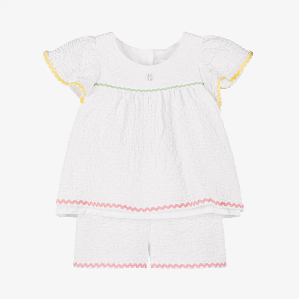 Patachou-Летний комплект нежных белых шорт для девочек | Childrensalon Outlet