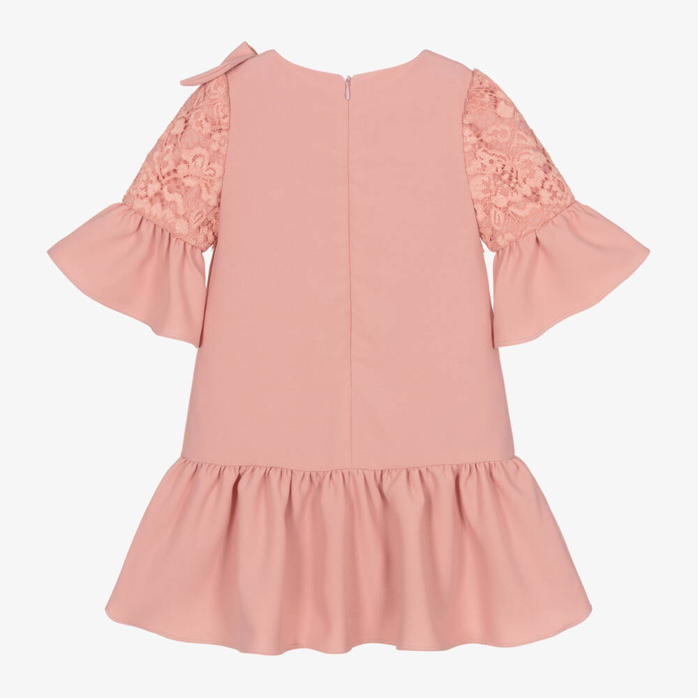 Patachou-Girls Dusky Pink Lace Dress | Childrensalon Outlet